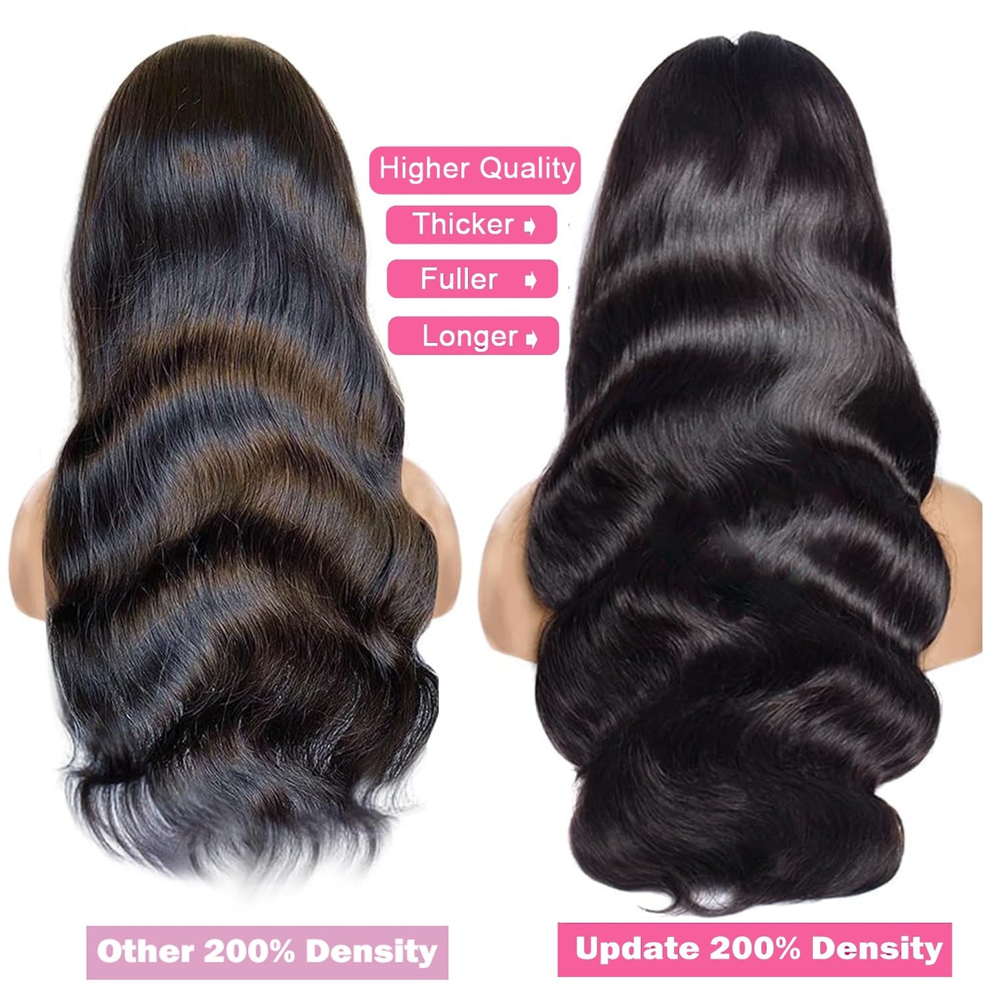 13x6 Lace Front Wigs Human Hair Body Wave HD Lace Front Wigs Human Hair Brazilian Glueless Body Wave Frontal Wigs Human Hair Pre Plucked Wigs for Women 28 Inch Natural Black 200 Density