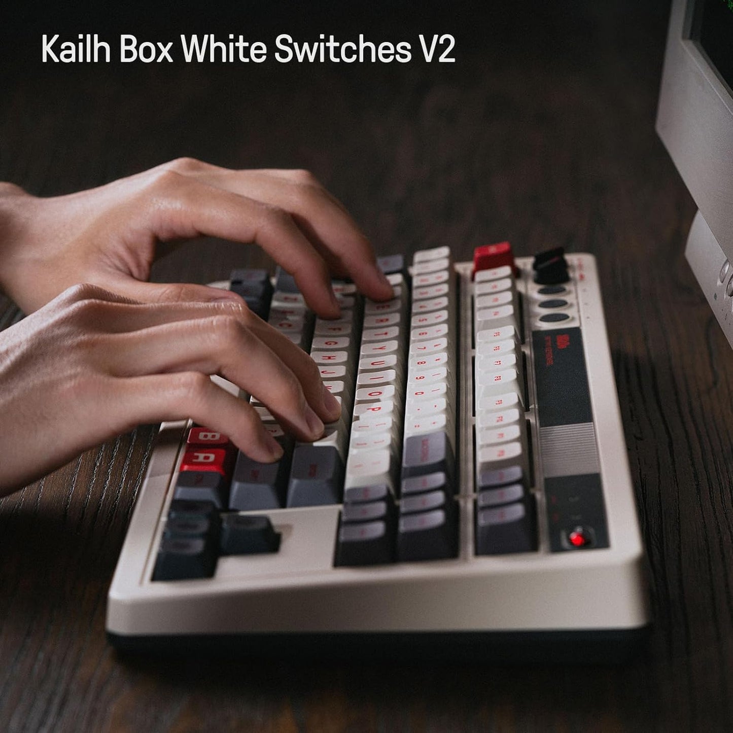 8Bitdo 87 Keys Retro Mechanical Keyboard, Bluetooth/2.4G/USB-C Hot Swappable Gaming Keyboard with Dual Super Programmable Buttons and Super Stick, Volume knob for Windows and Android - C64 Edition