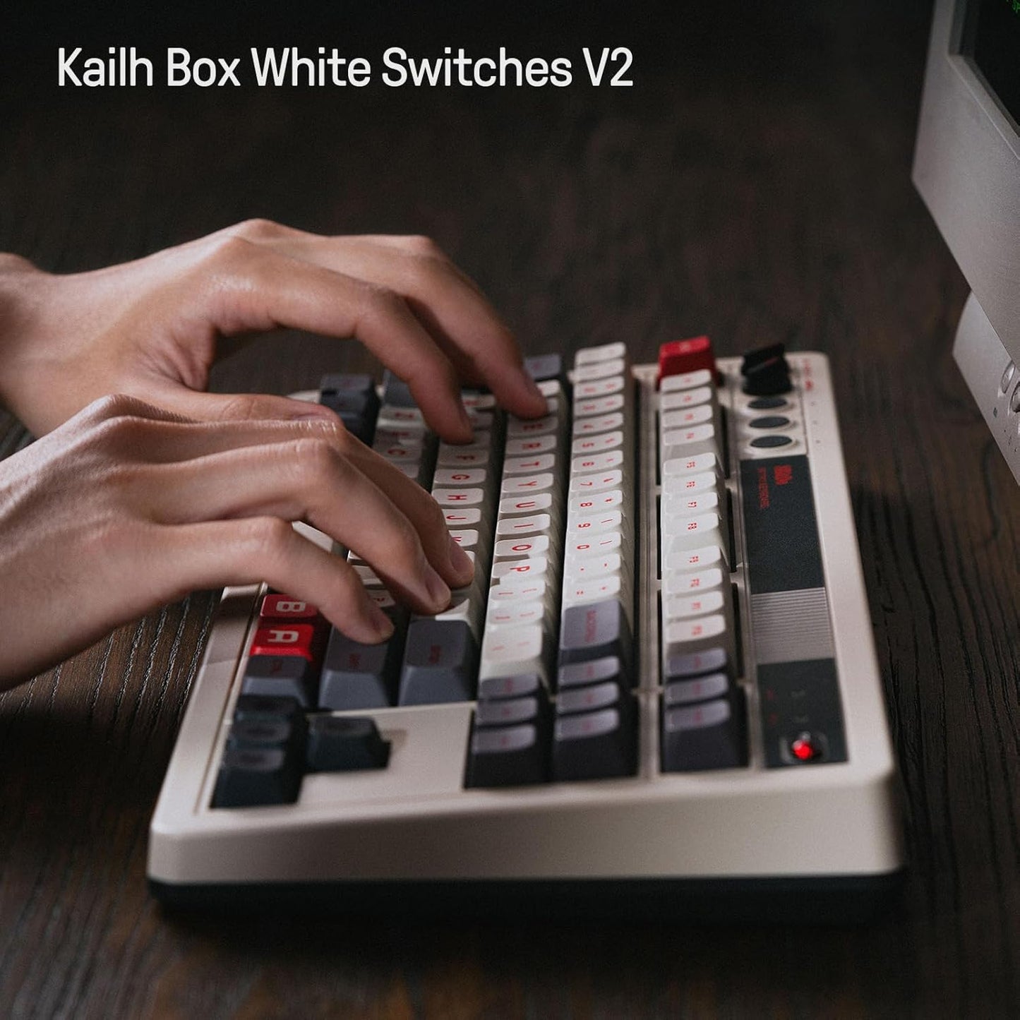 8Bitdo 87 Keys Retro Mechanical Keyboard, Bluetooth/2.4G/USB-C Hot Swappable Gaming Keyboard with Dual Super Programmable Buttons and Super Stick, Volume knob for Windows and Android - C64 Edition