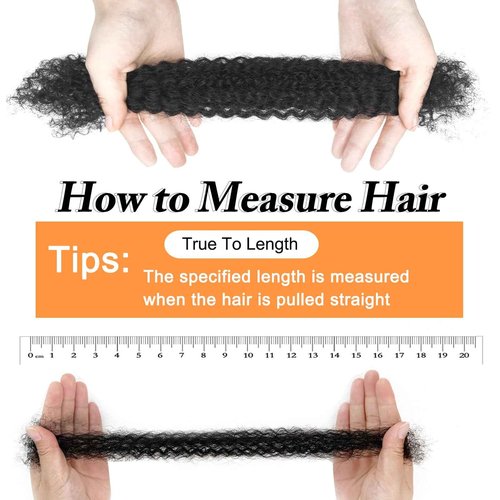 Afro Kinkys Bulk Human Hair For Twist 20 Inch Kinky Curly Human Hair Natural Black For Mini Twists Micro Locs Dreadlock Extensions(20inch 2 Bundles, 1B)