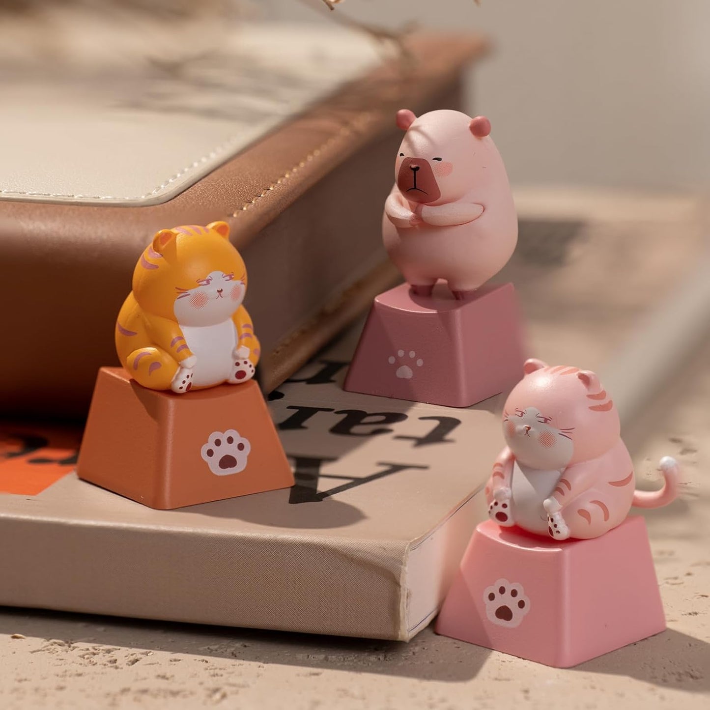 Akko Keycaps Set, Zoo Artisan Keycap Set 9 Animals R4 Keycaps for Mechanical Keyboards