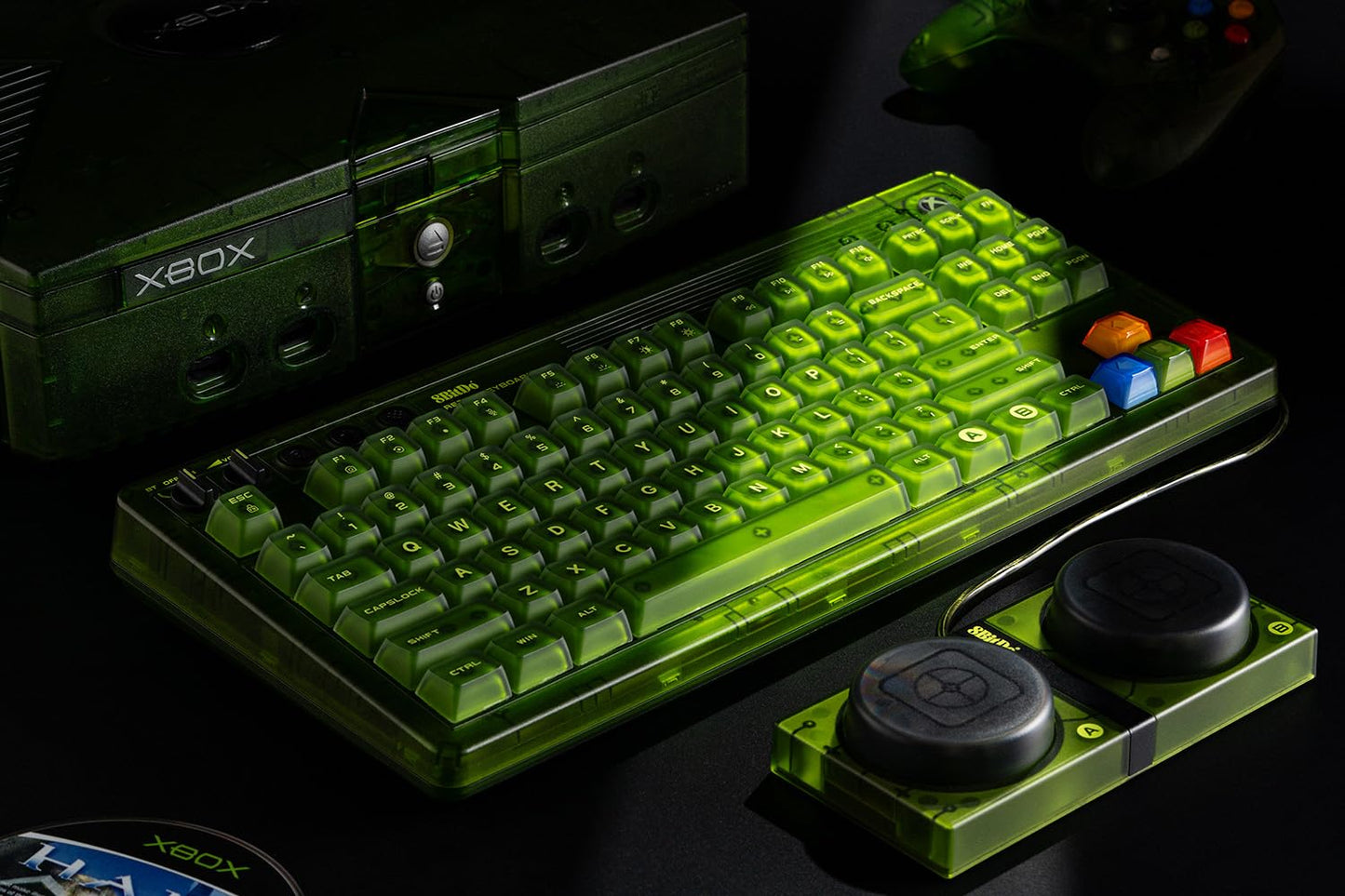 8BitDo Retro 87 Mechanical Keyboard with RGB Backlight, Bluetooth/2.4G/USB-C Hot Swappable Wireless Gaming Keyboard for Windows and Android - Xbox Edition (Officially Licensed)