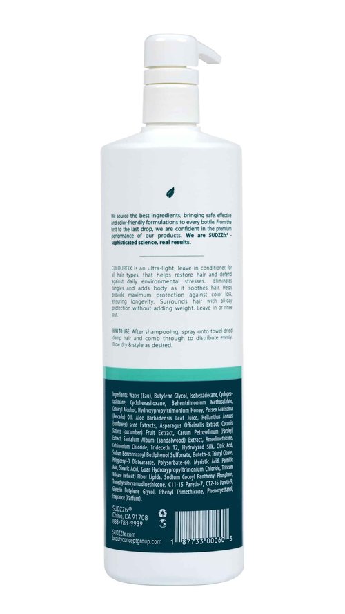 SUDZZFX ColourFix³ Leave-In Conditioner - Nourishing Conditioner for Grow Hair Care, & Color-Treated Hair - Deep Conditioner for Dry Damaged Hair - Repair and Defend Hydrating Conditioner, 33.8 Fl Oz
