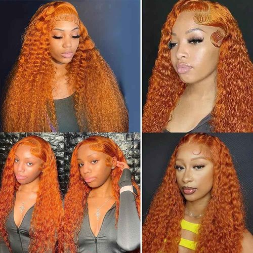 26 28 30 inch Ginger Human Hair Bundles 350 Deep Wave Bundle Ginger Wet and Wavy Bundles Grade 8A Remy Hair Weave
