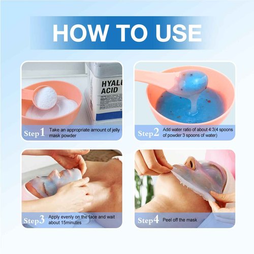 Angeland Jelly Mask for Facials Professional, Hydrating & Moisturizing Peel-Off Natural Gel Face Mask SkinCare, Professional Spa Use Jelly Face Masks, Deep Hydration & Glow 23 Fl Oz (6 Pack)