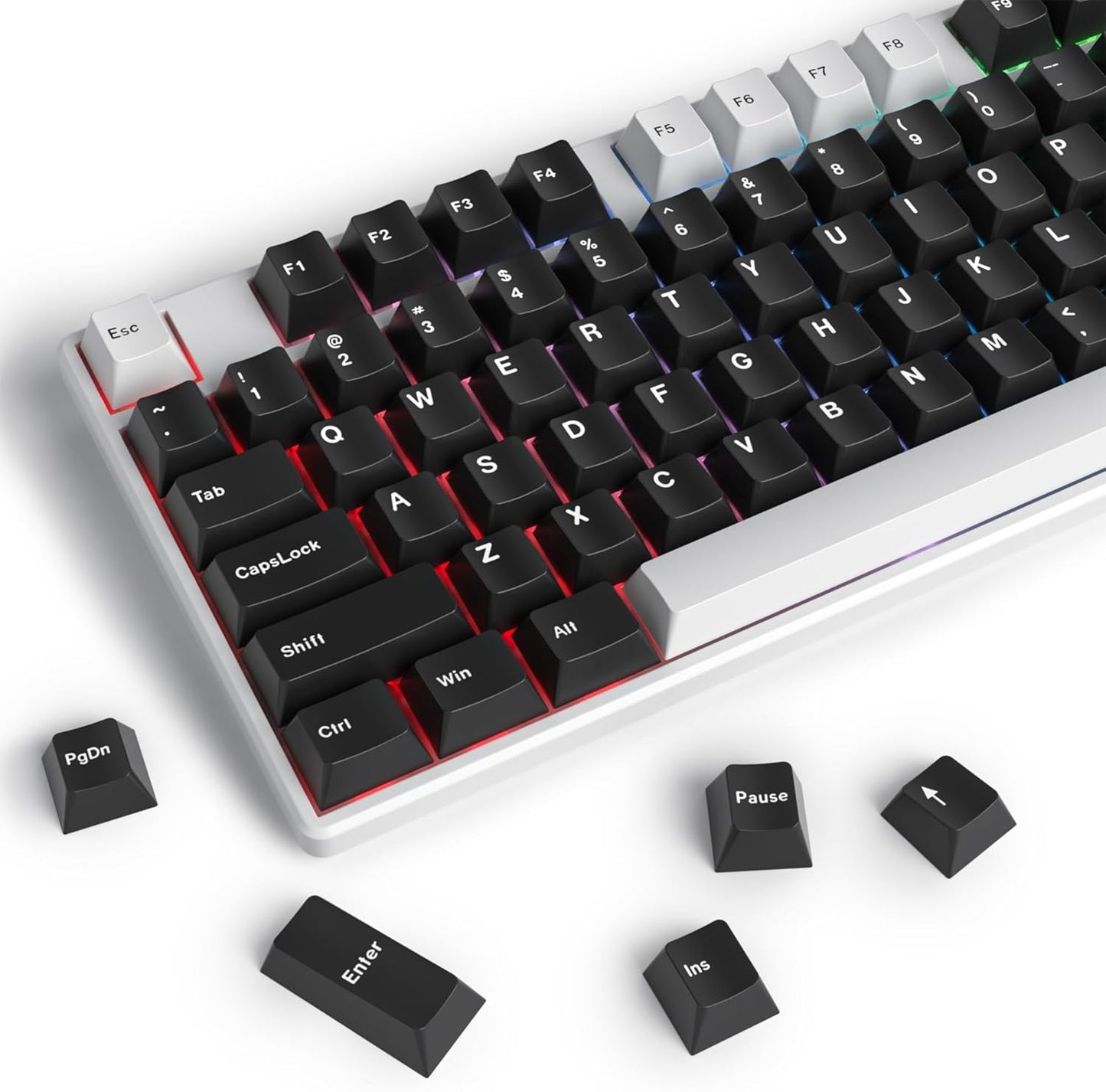61 PBT Game keycap, 60% Backlight with Key Puller OEM Configuration American Layout, 87/104 Mechanical Keyboard (no Keyboard) (Ahris)