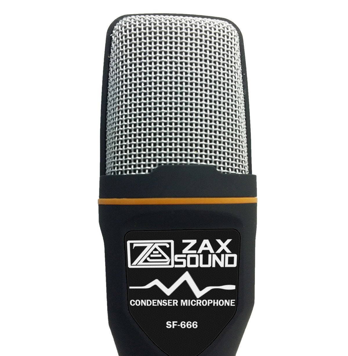 ZaxSound Professional Cardioid Condenser Microphone with Tripod Stand for PC, Laptop, iPhone, iPad, Android Phones, Tablets, Xbox and YouTube Recording, Black