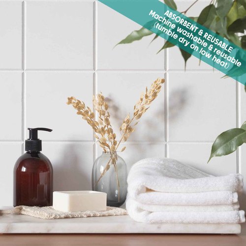 Buryeah 200 Pieces Wash Cloths Bulk Face Cloths Cotton Washcloths Set Hand Towels Absorbent for Bathroom Soft Cleaning Rags for Bath Body Spa Gym Kitchen Dish (12 x 12 Inches)