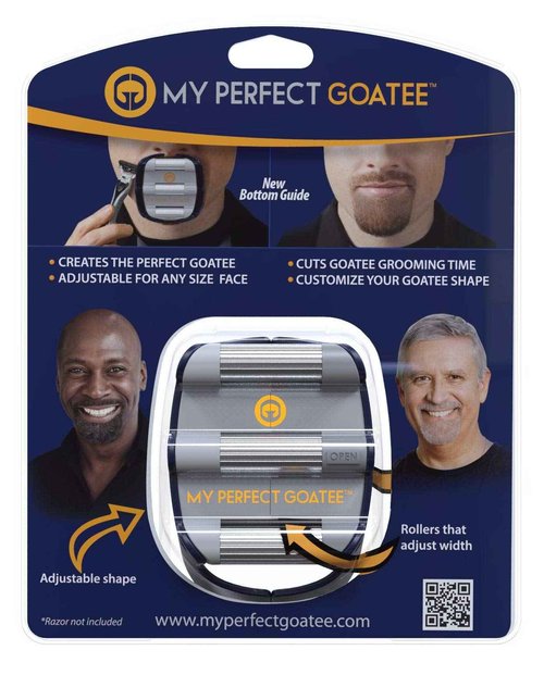 My Perfect Goatee® 13-in-1 Adjustable Beard Trimmer & Goatee Shaving Template for Men - Cordless Beard Grooming Kit for Detailed or Precise Trim W/LED Battery Charge Indicator
