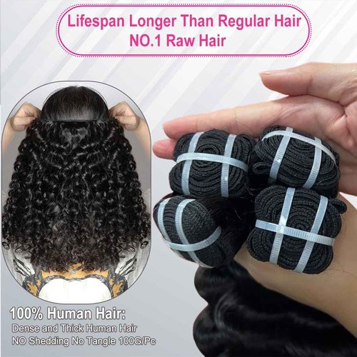 15A Burmese Deep Wave Bundles Human Hair 20 Inch 1 Bundle Tangle Free Unprocessed Brazilian Virgin Hair Weft with Spiral Curly End for Women Deep Wave Human Hair Weft Extensions