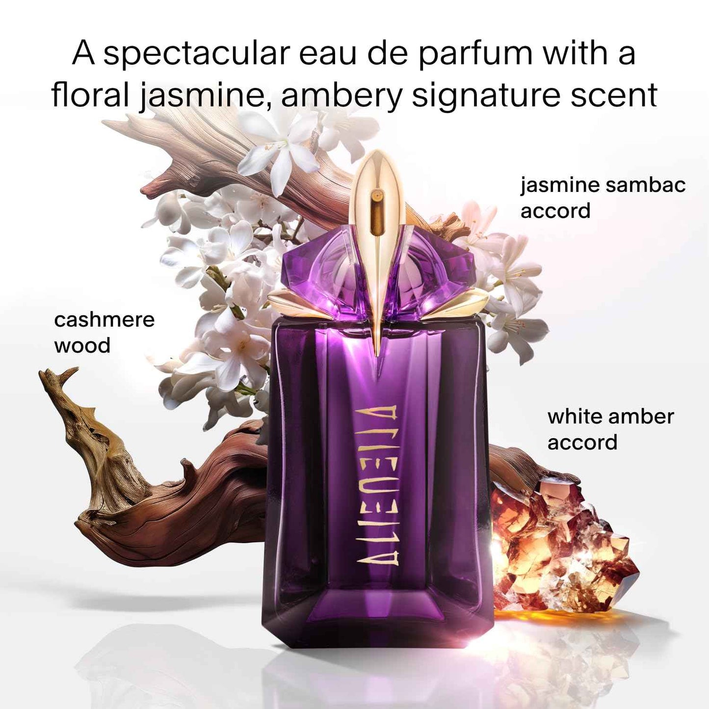 Mugler Alien - Eau de Parfum - Women's Perfume - Floral & Woody - with Jasmine, Wood, and Amber - Long Lasting Fragrance - 1.0 Fl Oz