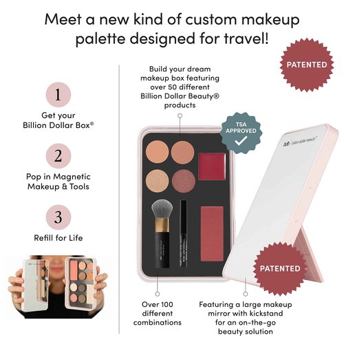 bdb Beauty Box - Magnetic Makeup Palette with Mirror, Eyeshadow, Lipstick, Blush Powder and Highlighter, Trend Setter