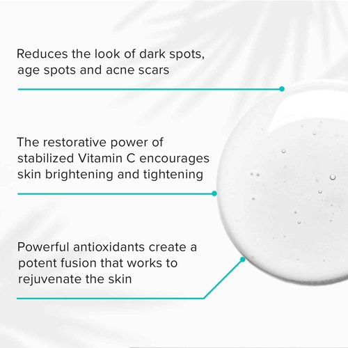 ClarityRx C-Results Vitamin C Brightening Face Serum, Natural Plant-Based Anti-Aging Facial Treatment for Dark Spots & Acne Scars (1 fl oz)