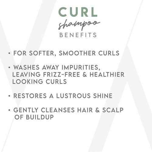 ALURAM Coconut Water Based Curly Hair Clarifying Shampoo and Conditioner - Color Safe Lightweight Formula for Medium to Course Hair - Sulfate & Paraben Free, 33.8 Fl Oz