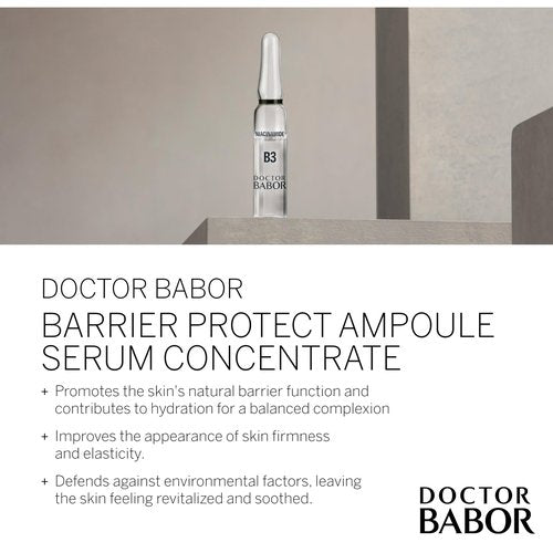 Doctor BABOR Barrier Protect Ampoules Serum | Strengthened Skin Protection Barrier | With Ceramides and Niacinamide | For Dry and Stressed Skin | Radiant and Balanced Skin | Vegan | 7 x 2 ml
