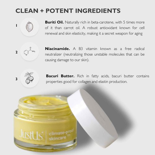 JustUs Skincare, Meta Ultimate Day + Night Treatment Cream, Advanced Hydrating & Anti-Aging Formula Rejuvenates & Moisturizes, with Peptides and Bacuri - 50ml / 1.67 oz