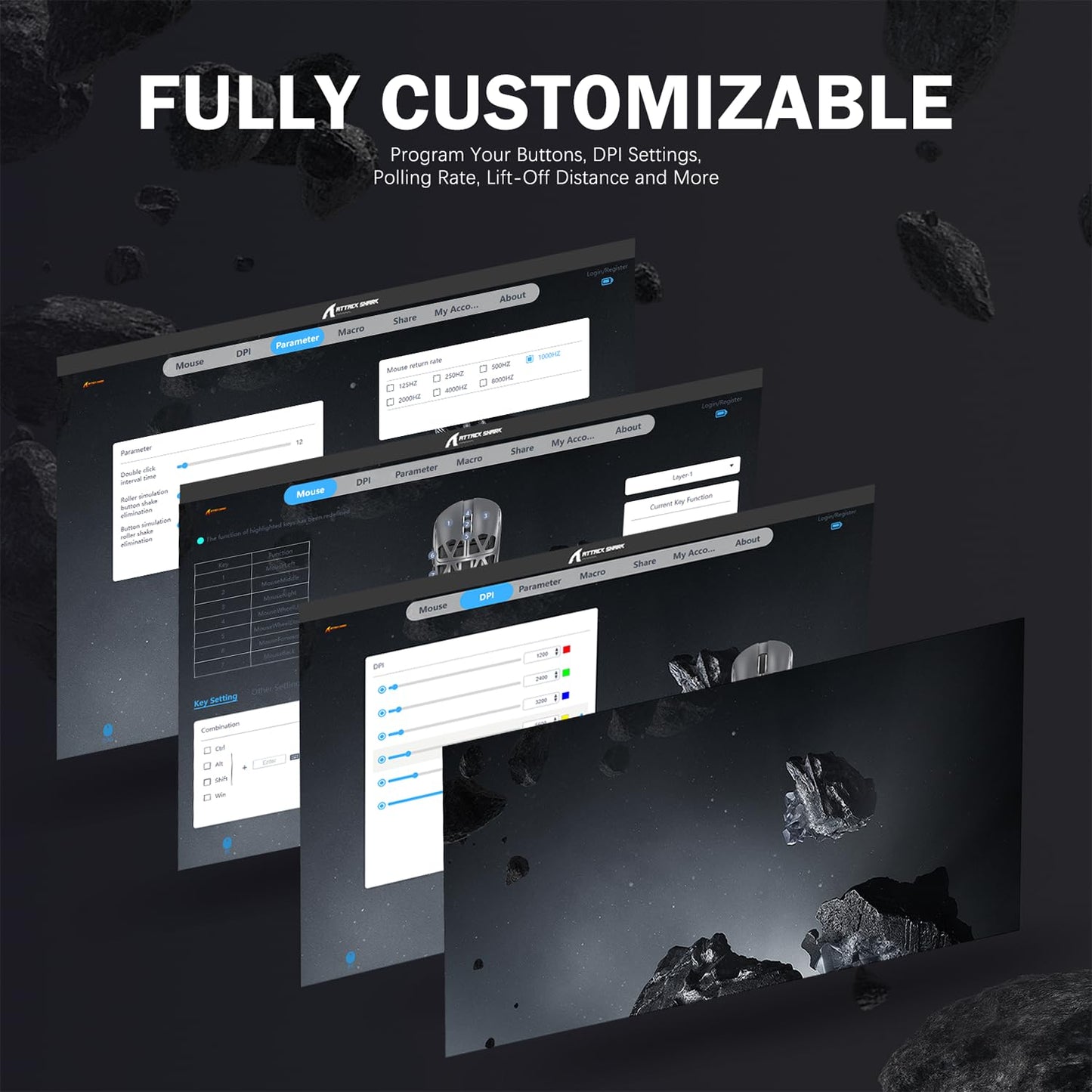 ZIYOU LANG x Attack Shark R2 Superlight Wireless Gaming Mouse,Magnesium Alloy, PixArt PAW3950 Sensor,Adjustable 42K DPI,8K Hz Polling Rate,5 Programmable Button,Long Battery Life,PC/Mac/Xbox/PS-Grey