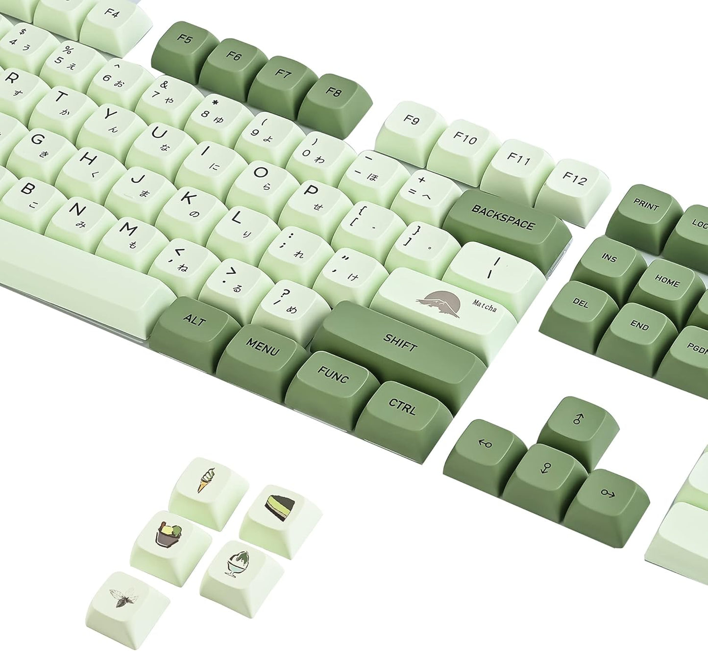133 Keys PBT Keycap XDA Profile Keycaps Dye-Sublimation Custom Keycaps for MX Switches 60% 75% 100% Mechanical Gaming Keyboards(Caramel Bear)