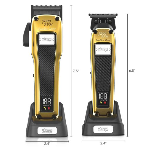 DSP Hair Clipper for Men Professional, BLDC Motor & DLC Coated Detachable Blade, Cordless Hair Trimmer Set for Barber with Charging Base, Men Hair Product Gift Set