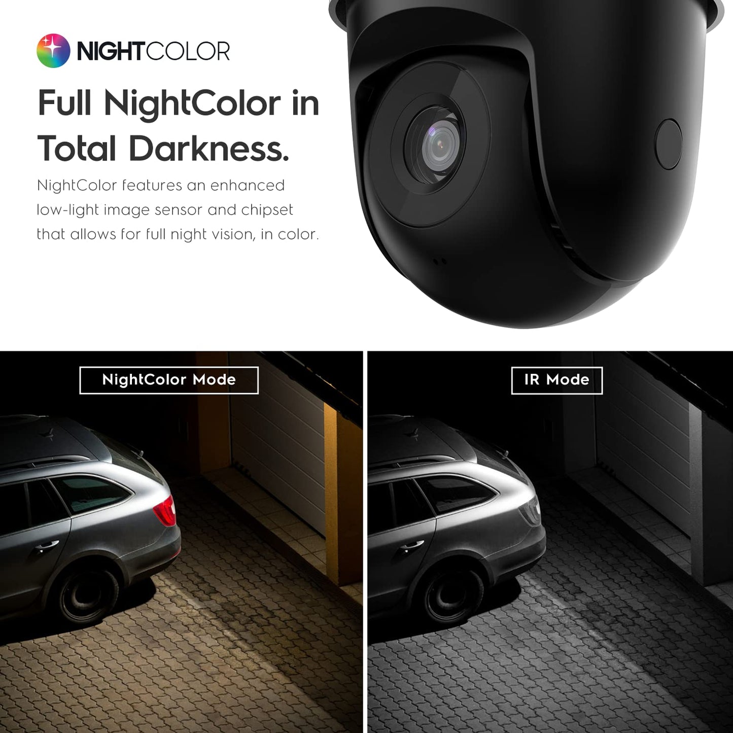 Amcrest 5MP UltraHD Mini AI Outdoor WiFi Camera, Security IP Camera with Two-Way Audio, 98ft Full Color Nightvision, Remote Viewing, 5-Megapixel, Wide 106° FOV, IP5M-1190W-V2 (White)