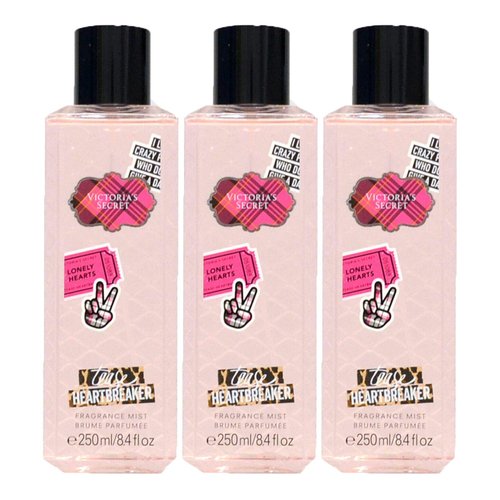Victoria's Secret Lot of 3 Fragrance Mist 8.4 Fl Oz Each (Tease Heartbreaker)