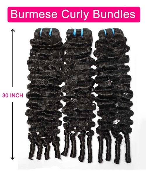 Lemoda Burmese Curly Bundles Human Hair 14 14 14 Inch 100% Unprocessed Virgin Weave 3 Bundles Real Human Hair Extensions 14A Raw Burmese Curly Human Hair Bundles for Black Women Natural Black