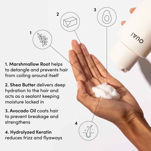 OUAI Thick Hair Conditioner Refill - Moisturizing Conditioner for Dry, Frizzy Hair - Keratin, Marshmallow Root, Shea Butter and Avocado Oil - Paraben, Phthalate & Sulfate Free (32 Oz)