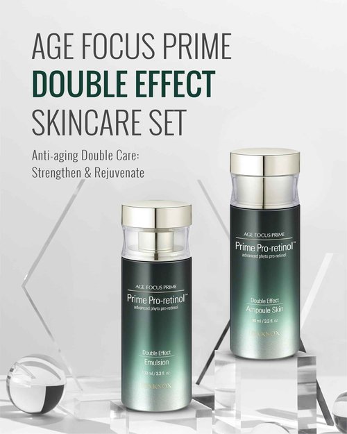 ISA KNOX Age Focus Prime Double Effect Skincare Special Set (8.5 fl oz) - Korean Skincare for Moisturizing, Firming, and Nourishing. with Prime Pro-Retinol™, Phyto DNA, and Phyto Pro-Retinol™.