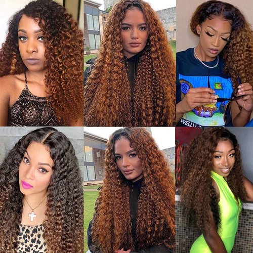 Ombre Water Wave Bundles Human Hair Brown Bundles 18 20 22 Inch 8A Peruvian Virgin 1B30 Water Wave Bundles Human Hair Extensions 2 Tone Black and Brown Bundles Human Hair