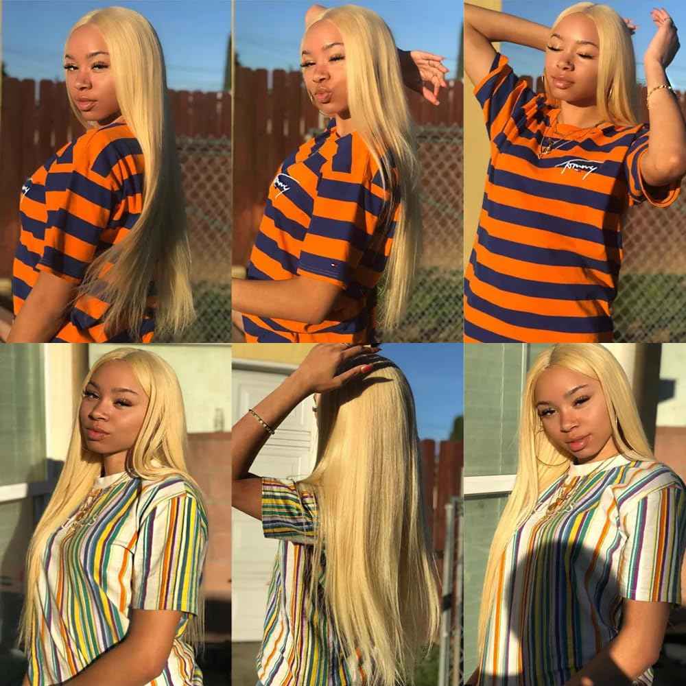 30 30 30 Inch Blonde Human Hair Bundles 613 Straight Bundle Blonde Straight 3 Bundles Brazilian Unprocessed Virgin Hair Extensions