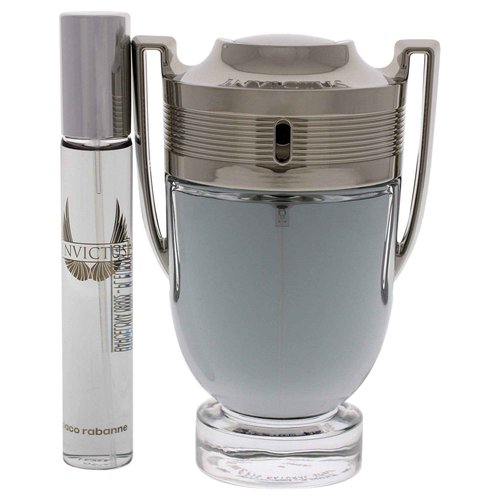 Paco Rabanne Invictus Men 2 Pc Gift Set 3.4oz EDT Spray, 0.68oz EDT Spray