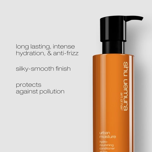 shu uemura art of hair Urban Moisture Hydro-Nourishing Deep Conditioner - Detangles, Smooths, and Reduces Frizz, Hydrates and Nourishes Dry Hair, Fights Pollution, 8 Fl Oz