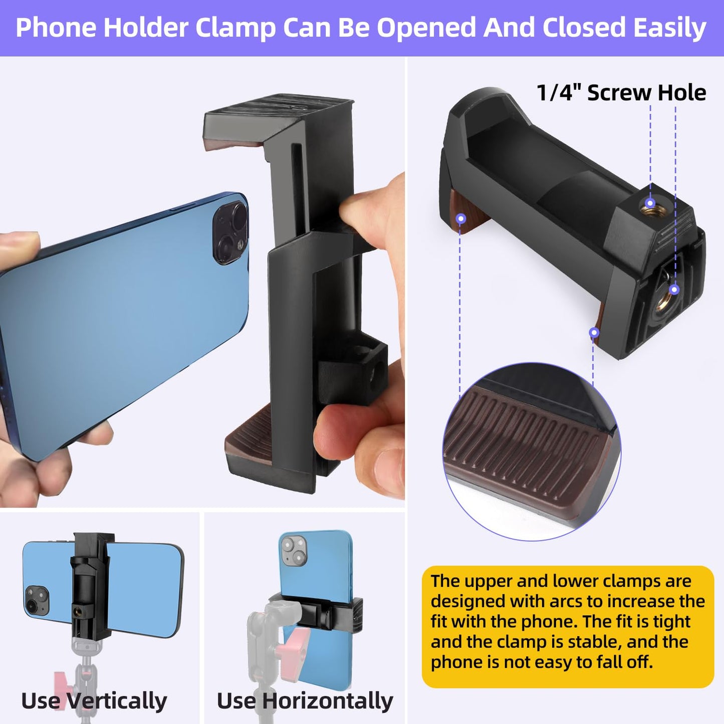 22" Magic Arm w Clamp Camera Mount, Overhead Phone Mount w Dual Ball Head Articulating Mic Boom Arm, 3/8" 5/8" Screw Adapters, Adjustable Camera Desk Mount Stand for Webcam Tripod Light Video Rig