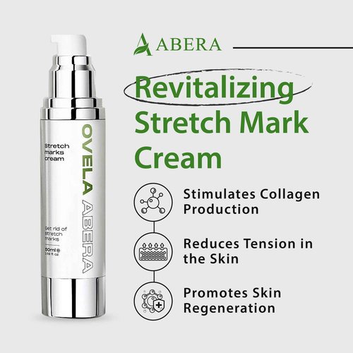 Abera Ovela Maternity Stretch Mark Cream for Pregnancy and Weight Fluctuations, Stretch Mark Treatment Pregnancy Must Haves, Deep Stretch Mark Removal, All Skin Types, 1.69 fl oz, Set of 3