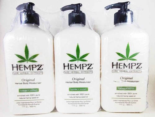 Hempz Original Herbal Moisturizer 17 Ounce Lotion 3 Pack