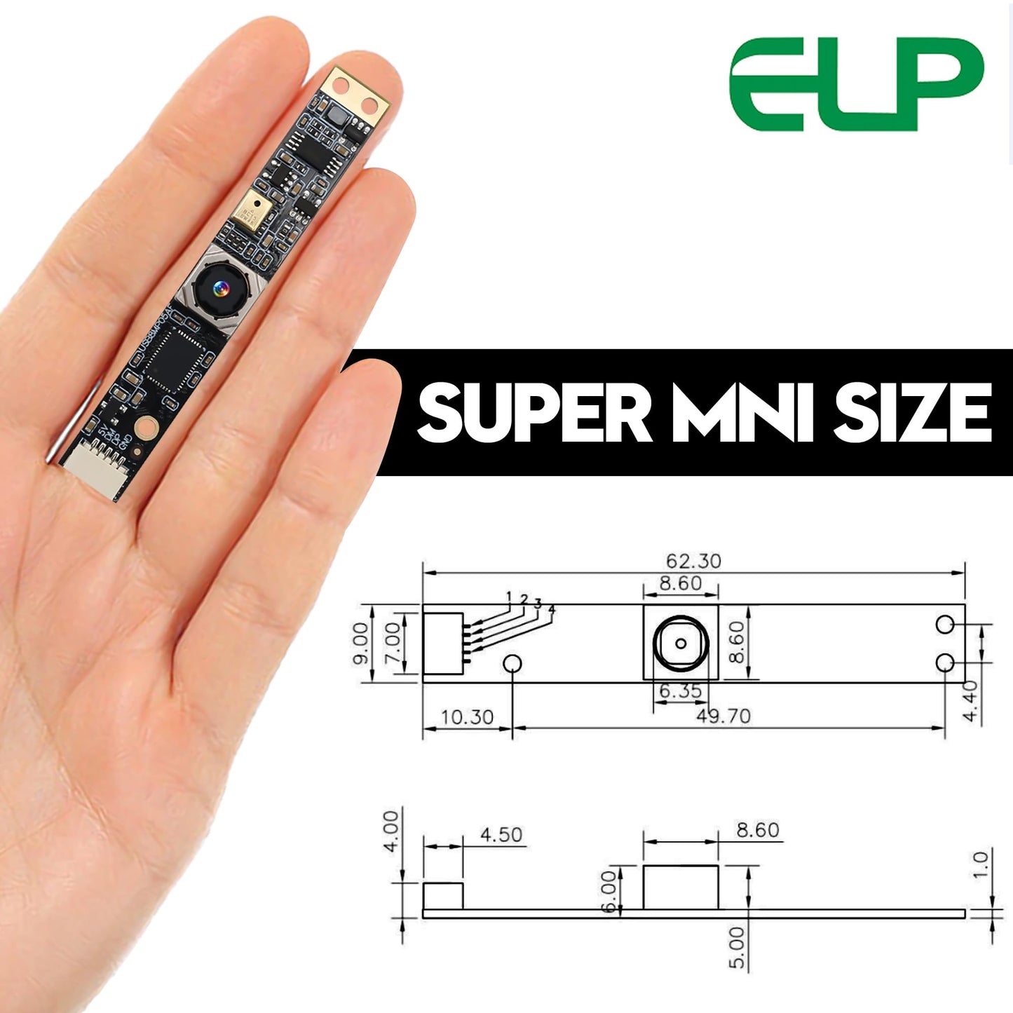 8mp Auto Focus USB Camera with Microphone Mini PC Camera for Computer 4K lightburn Camera for Laser Engraver Mini Strip Webcam Board CCTV USB Surveillance Camera for Raspberry Pi Laptop