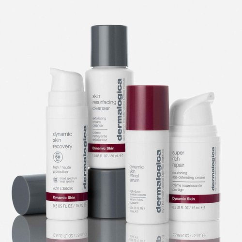 Dermalogica Skin Aging Solutions Kit, Anti Aging Skincare Set - Includes: Face Cleanser, Serum, Moisturizer with SPF, and Cream, Travel Size