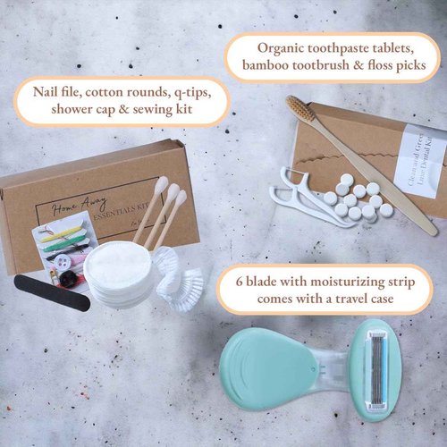 Travel Gift Box for Women - Luxury Spa Natural Organic Convenience Kit, Mini Travel Sized Toiletries, Honeymoon Vacation Essentials, Bridesmaid Gifts, Hospital, Postpartum, Get Well, Self Care Package