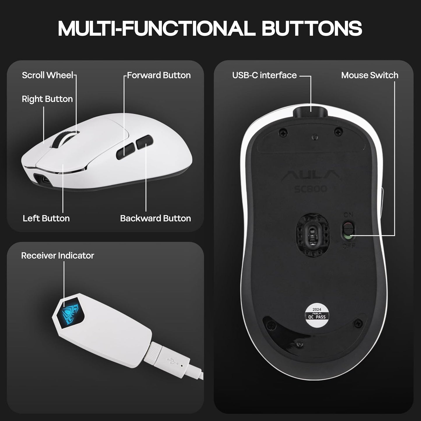 AJAZZ AK980 98% Mechanical Keyboard with Aula SC800 Gaming Mouse