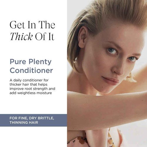 Pure Plenty Conditioner Boosts Volume and Shine for Fine, Thinning Hair, Organic Replenishing Formula, Vegan, 8.5 Oz