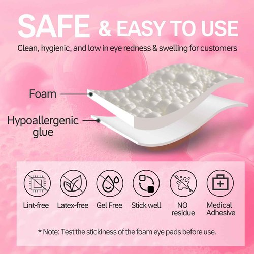 Eye pads lash extensions(1000 Pcs) - Akissos Premium White Foam Under Eye Patches,Eyepads with eye care for lash extensions | Lift | Tint | Remove, Beauty Tools, Elastic, Thick, No expiry & No Slip