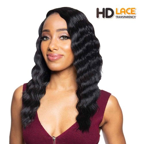 Zury Sis Beyond Synthetic Hair Laced Front Wig - BYD LACE H CRIMP 16 (1B Off Black)
