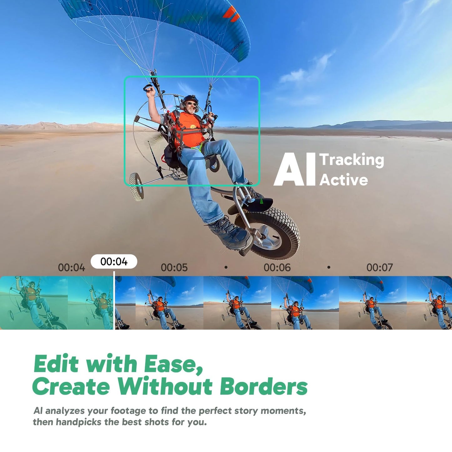 AKASO 360 Weatherproof 360° Action Camera Creator Combo- 5.7K 360 Video with 1/2" 48MP Sensors, 72MP 360 Photo, 360-SuperSmooth, Touchscreen, Invisible Selfie Stick, 360° Horizon Lock, AI Tracking