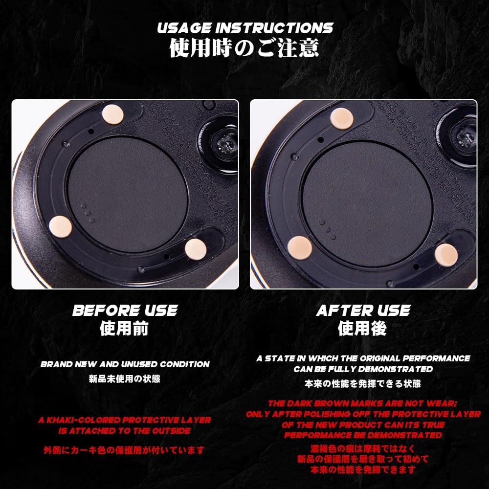 48 Dot Mouse Skates Universal for Glass Mousepads, 6mm, High Durability, Lasting Performance, Low Noise, Curved Edge, Speed & Control (磐 Series, Khaki)
