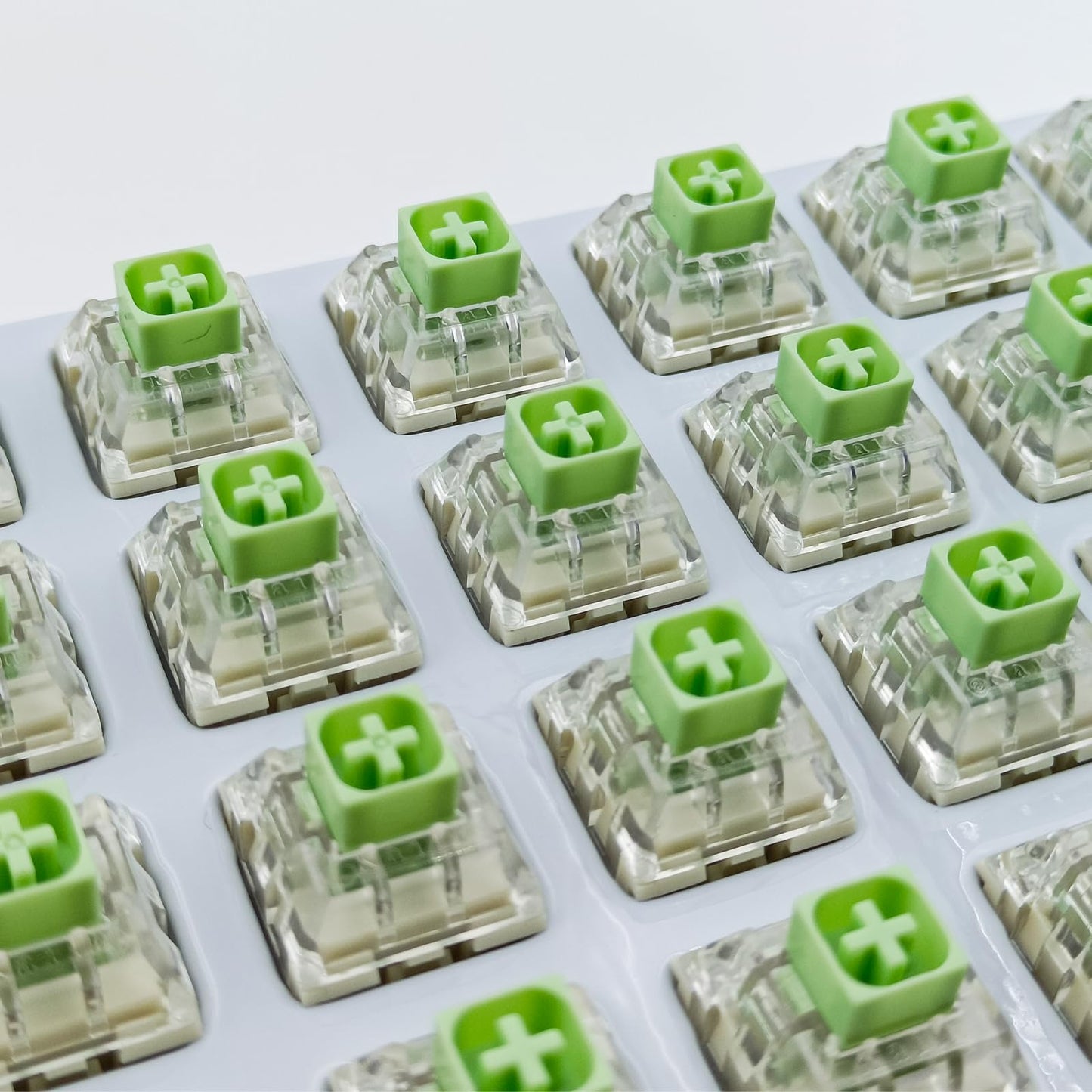 Zjmehty Kailh Box Jade Switches for Mechanical Gaming Keyboard,3-Pin 50gf Clicky/lubed/Dust&Waterproof Switches(90Pcs,Kailh Box Jade)