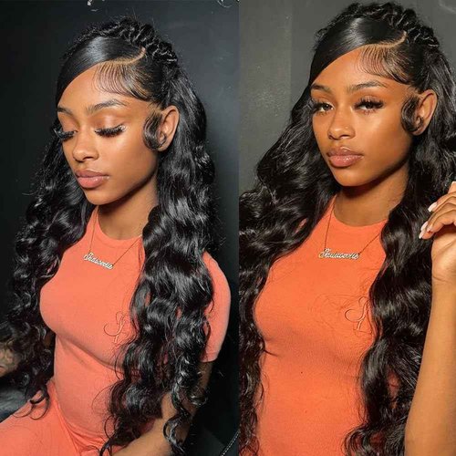 BeCools Body Wave Lace Front Wigs Human Hair 28 Inch