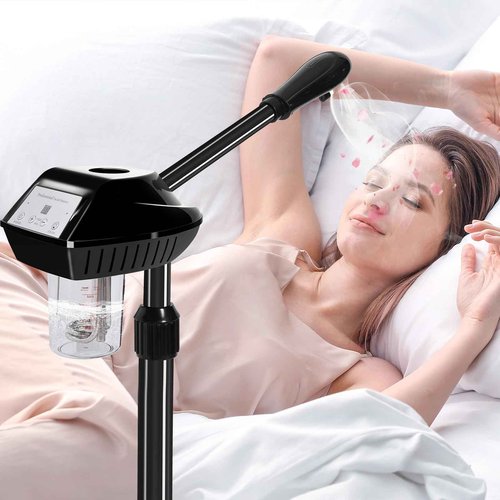 Retain time Facial Steamer, Face Steamer on on Wheels with More Steam, Adjustable Height for Face Steamer Suitable for Personal Home and Professional Personal Care Places,Moisturizing and Hydrating.