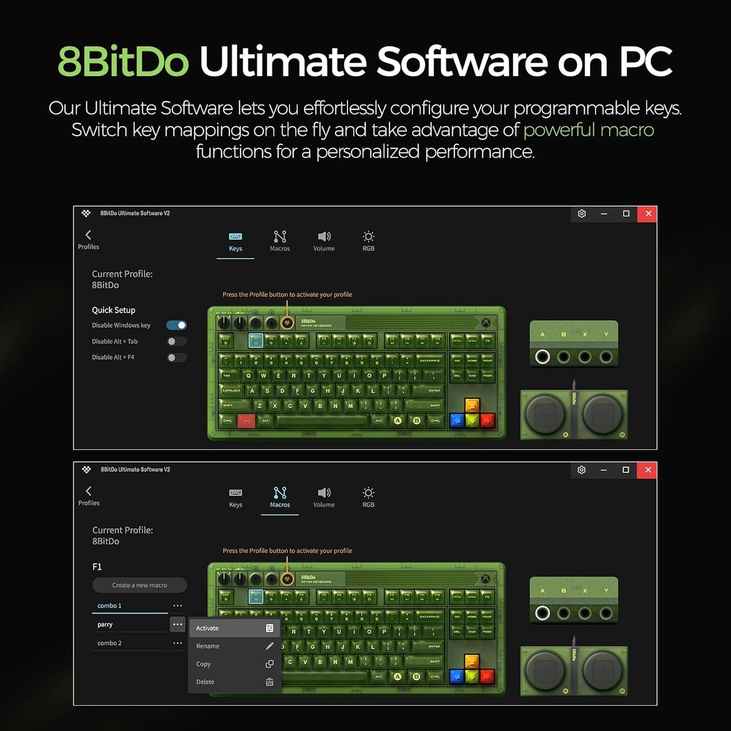 AKNES 8BitDo Retro 108 Mechanical Keyboard, Hot Swappable Gaming Keyboard with 108 Keys&Integrated Numpad, Dual Super Buttons, Bluetooth/2.4G/USB-C Keyboard for Windows & Android - N Edition