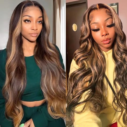 24 26 28 inch 4/27 Bundles Human Hair Ombre Body Wave Bundles Brown and Blonde Highlight Human Hair Bundle
