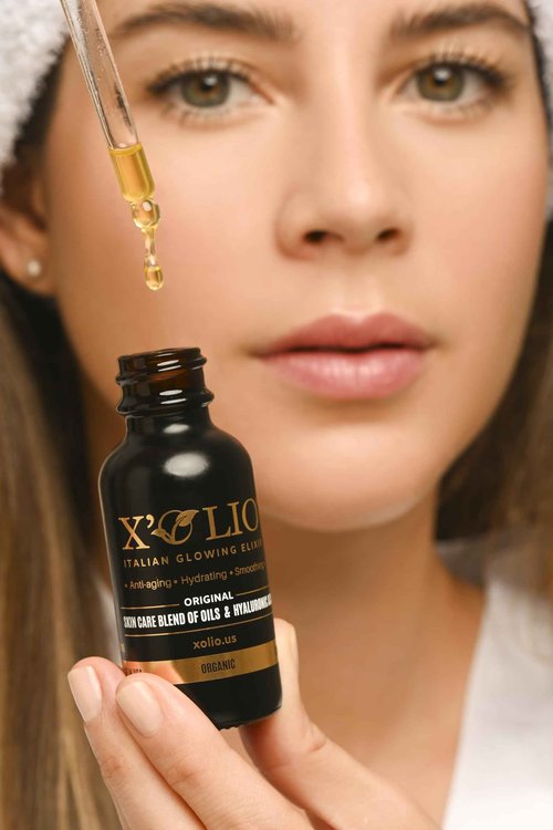 X’Olio Original – The Italian Glowing Elixir | Anti-Aging Face Oil with Hyaluronic Acid, Aloe Vera & Vitamin E | Deep Hydration, Barrier Repair & Glow for Dry or Mature Skin | 30ml